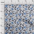 thumbnail image 2 of oneOone Polyester Spandex Medium Blue Fabric Floral Sewing Craft Projects Fabric Prints By Yard 56 Inch Wide, 2 of 4