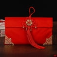 thumbnail image 3 of Classic Lucky Money Bag Clear Texture Faux Silk Visiting Relatives New Year Red Envelope for Family, 3 of 8