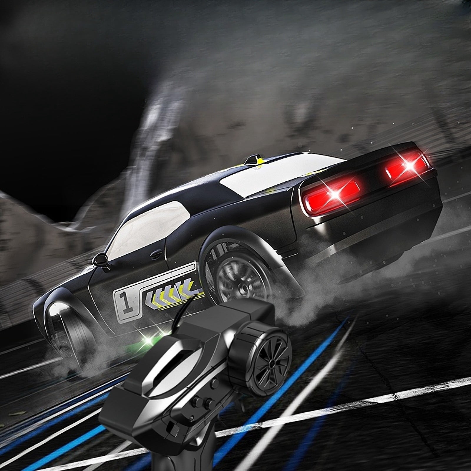 EGNMCR Car Model Full Scale High-speed Sports 2.4G Four-wheel Drive With Lighting RC Remote-controlled Drifting Car Racing Toy remote control cars Birthday Gifts for Kids