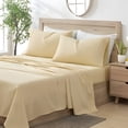 thumbnail image 2 of Kindlier 100% Organic Cotton Sheet Set – Deep Pocket Bedding Set Queen, Ivory, 2 of 5