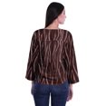 thumbnail image 4 of Moomaya Haut à Manches Longues Imprimé avec Patte de Boutonnage, Col Rond, Tunique d'Été Décontractée pour Femme, 4 of 5