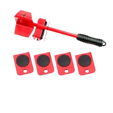 Ensemble d'Outils de Déplacement pour Meubles Rouleau de Déplacement pour Articles Lourds avec Barre Déplaceur de Meubles Élévateur avec Roues Outils de Déplacement Professionnels, Facile à Utiliser