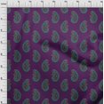 thumbnail image 3 of oneOone Silk Tabby Fabric Paisley Block Print Fabric By The Yard 42 Inch Wide, 3 of 4