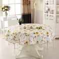 thumbnail image 1 of Nappe Ronde 70 Pouces, pour 6 Places Housse de Table Ronde, Housse de Table Ronde Résistante aux Taches, Lavable. pour Intérieur, Nappe Extérieure, Cuisine, Salle à Manger, Mariage, Fêtes, 1 of 5