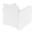 thumbnail image 4 of Siesta ISP831-WH Monaco Chaise Club de Patio en Résine Blanche avec Coussin, 4 of 11