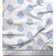 thumbnail image 1 of Soimoi Poly Georgette Fabric Leaves & Floral Block Decor Fabric Printed Yard 42 Inch Wide, 1 of 3