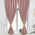 thumbnail image 4 of Pink Blackout Curtains Punch-Free Window Shade With Polyester Fabric, Easy Installation For Bedroom Sun Protection And Privacy 47.24X78.74X0.79In 0.55Lb, 4 of 7