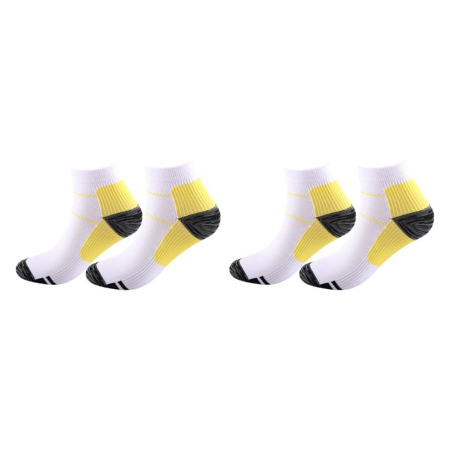 kurtrusly 1/2/3/5 2pcs/set Compression Socks For Women Performance And Reduce Fatigue Relieve yellow S/M 2PCS