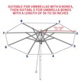 thumbnail image 3 of Garden Umbrella Top Waterproof Patio Replacement Top Polyester Outdoor Sunshade Canopy Cover, Beige, 3 of 7