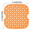 thumbnail image 1 of Doublure de Friteuse Réutilisable Carrée Tapis en Silicone Antiadhésif Tapis de Friteuse, 1 of 9