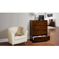 thumbnail image 4 of HOMETRENDS Commode à 4 Tiroirs pour Adulte, Enfant et Adolescent – Finition Noyer, 4 of 6