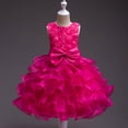 thumbnail image 2 of MIASHUI Girls Pageant Party Dress Ruffle Flower Kids Wedding Ball Gown Formal Princess Dress,Hot Pink,2-3 Years, 2 of 4