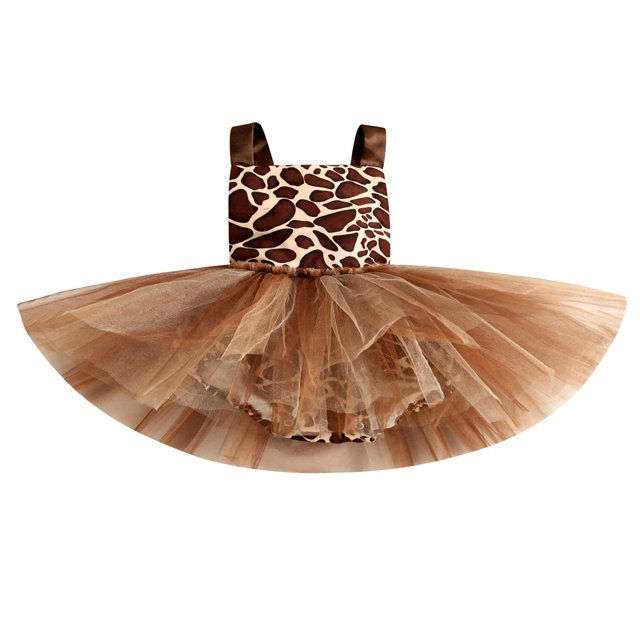 CNKOO Bambin Bébé Filles Combinaison Sans Manches Été Casual Modèle de Cerf Princesse Maille Robe Romper