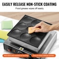 thumbnail image 4 of VEVOR 9PCS 76mm Dutch Pancake Maker Commercial Dorayaki Baker 850W Non-stick, 4 of 9