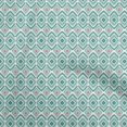 thumbnail image 1 of oneOone Cotton Poplin Light Green Fabric Asian Ikat Craft Projects Decor Fabric Printed by The Yard 42 Inch Wide, 1 of 4