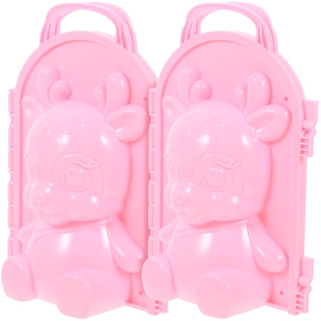 GARVALON 2Pcs Snow Maker Clip Plastic Pink Winter Outdoor Activities Snow Clip