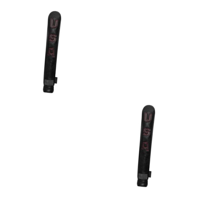 Baohd PU Golf Alignment Stick Cover Case Premium Holder Embroidered Waterproof Black Red 33 x 5.5cm 2Set