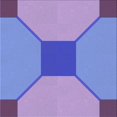 thumbnail image 1 of Ahgly Company Tapis d'Intérieur Lavable à la Machine, Carré, Transitionnel, Violet Mimosa Violet, Tapis de Zone, 4 Pieds Carré, 1 of 7
