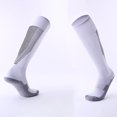 thumbnail image 2 of Mens Socks Adult Male Compression Stockings for Men plus Size Soft Elastic Knee Length Football Socks Men Thick Stockings Adult Non Clothes(White,One Size), 2 of 3