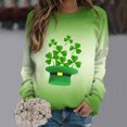 thumbnail image 2 of QIPOPIQ Chandails en Molleton à Manches Longues pour Femmes T-Shirts de la Saint-Patrick T-Shirt Trèfle T-Shirt Vert Hauts T-Shirts de la Saint-Patrick Col Rond Tunique T-Shirts de Vacances Graphiques Offres, 2 of 4