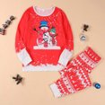 thumbnail image 1 of Pjs pour Femmes Tenue Parent-Enfant Costumes de Noël Patchwork à Carreaux Imprimés Vêtements de Maison Col Rond Manches Longues Pyjamas Deux Pièces Ensembles Assortis pour Couples en Liquidation, 1 of 9