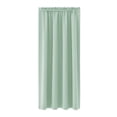 thumbnail image 1 of Maplenight Blackout Curtains Panels Set of 2 for Bedroom and Living Room - Scandinavian Solid Color Silk Curtains - Heat Insulation, Energy Saving, Room Darkening, Boho Style 38 x 45 Inches Green, 1 of 3