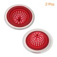 thumbnail image 3 of Unique Bargains Passoire Évier en Silicone, 2Pack Cuisine Évier Vidange Passoire Bouchon, 4.7' Rouge, 3 of 6