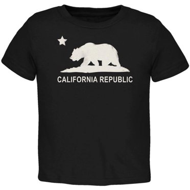 California Republic Black Toddler T-Shirt