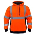 thumbnail image 4 of SafetyShirtz SS360O Chandail à Capuchon de Base Haute Visibilité pour Hommes - Polyester Robuste avec Intérieur en Molleton Peigné Doux - Classe 3 Type R - Conforme à ANSI/ISEA 107-2015, Orange - 4X-très Grand, 4 of 4