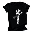 thumbnail image 4 of Birdeem Women Girls Plus Size Print Tees Short Sleeve Round Neck T Shirt Blouse Tops, 4 of 6