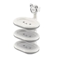 thumbnail image 2 of Iumwxz Rotating Wall Mounted Multi-Layer Soap Box Punch-Free Bathroom Tray Storage Swivel Compartment Organizer Drying Rack Adhesive Holder 1-Pack Gray, 2 of 9