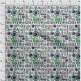 thumbnail image 4 of oneOone Georgette Viscose Green Fabric Medical Doodle Craft Projects Decor Fabric Printed By The Yard 42 Inch Wide, 4 of 4