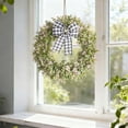 thumbnail image 2 of Spring Wreaths for Front Door,Spring Bow Artificial Leaf Eucalyptus Plants Wreath, Home Front Door Wall Window Decoration, 2 of 6