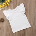 thumbnail image 2 of EYIIYE T-Shirt à Manches à Volants pour Bébé Fille Haut Tee Basique Tenue d'Été, 2 of 4