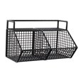 thumbnail image 2 of Lipstore Adhesive Small Metal Basket Wall Mount Fruit Basket for Craft Room Garage RV 2 Grid, 2 of 8