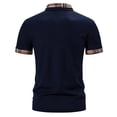 thumbnail image 4 of Birdeem Chemises pour Hommes Chemise Décontractée Patchwork Imprimé Bouton Col Rabattu Manches Courtes T-Shirt Chandail Blouse, 4 of 12