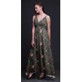thumbnail image 2 of Bimba Robe Longue à Imprimé Floral pour Femmes, Bretelles Spaghetti, Col en V, Maxi, Tenue de Plage - Petit, 2 of 5