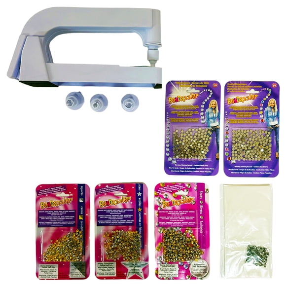 Bedazzler DELUXE MEGA SET - le Bedazzler Original Machine de Montage de Strass et de Clous Trousse Complète
