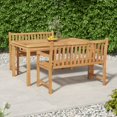 thumbnail image 1 of vidaXL 3 Piece Garden Dining Set Solid Wood Teak, 1 of 5