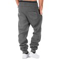 thumbnail image 2 of Faithtur Men Athletic Pants, Elastic Waist Drawstring Trousers Fall Casual Pants with Pockets, 2 of 5