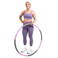 thumbnail image 2 of PRCTZ Weighted Hula Hoop, 2.5 lb Exercise Hula Hoops for Adults, 8 Detachable Sections, Pink & Gray, 2 of 13