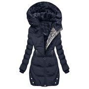 Frostluinai Womens Puffer Sherpa Jackets Warm Zip up Winter Coat Padded Mid Long Quilted Fleece Down Jacket Hooded Thick Anorak Parka with Pocket