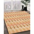 thumbnail image 3 of Ahgly Company Tapis d'Intérieur Ronds Transitionnels Orange Lavables à la Machine, 6 Pieds Rond, 3 of 7