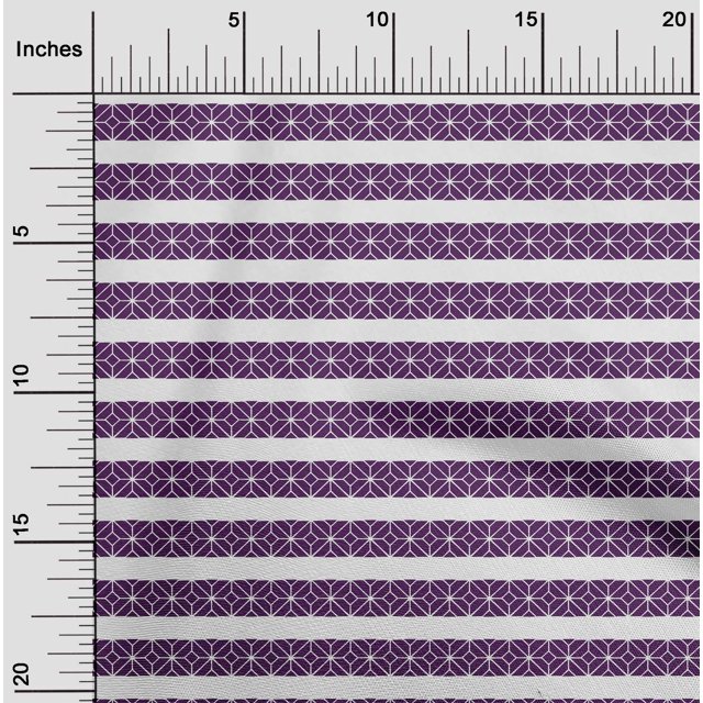 oneOone Cotton Jersey Purple Fabric Diamond Geometric Sewing Craft Projects Fabric Prints By Yard 58 Inch Wide