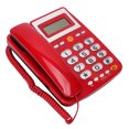 thumbnail image 4 of Big Button Corded Phone, HD Hands Free Calling Corded Landline Phone LCD Brightness Adjustment Red  For Office For Senior, 4 of 8