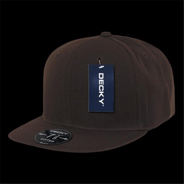 Decky RP1-PL-BRN-22 Retro Fitted Caps Brown - 6.86