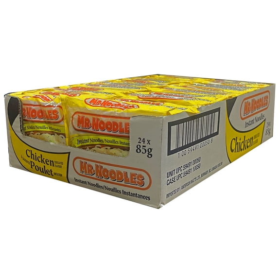 Mr. Noodles Chicken Flavour, Instant Ramen Noodles, 85g, 24 pack case