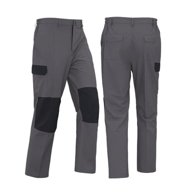 Erwazi Mens Utility Work Heavy Duty Construction Workwear Pants Carpenter Knee Reinforcement Trousers Color Block Safety Pants
