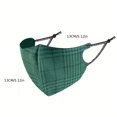 thumbnail image 3 of UV Sun Protection Face Mask Suede Plaid Washable Reusable for Men Women, 3 of 3