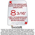 thumbnail image 2 of exactafit 8100R Passenger Side Mirror Glass Replacement Repair Compatible With 1987-2002 Jeep Wrangler, 1997-2002 Jeep TJ, 2 of 5